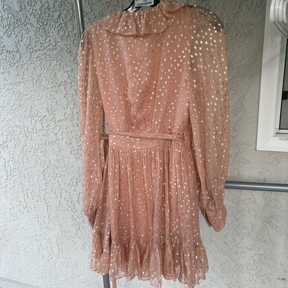 Zimmermann Metallic Dot Ruffle Dress - Picture 4 of 13
